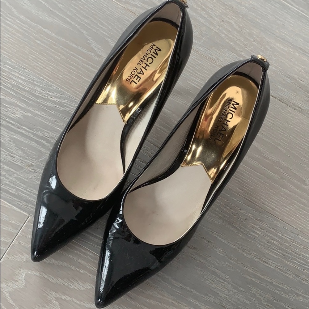 MK black high heels